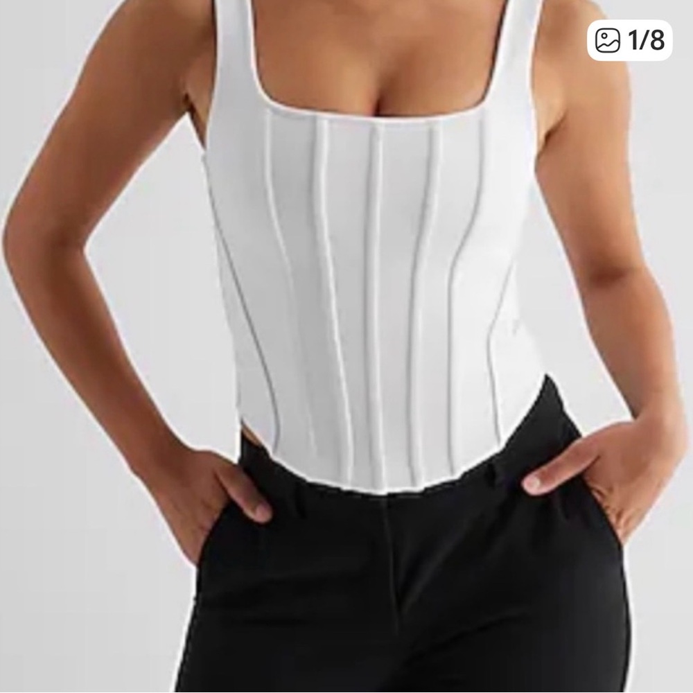 Express Body-Com Structured Corset Tank Top